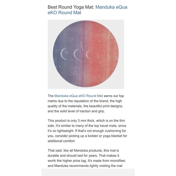 Manduka Round Large Circle Yoga Mat 6 Foot Moon Phases Ombré Pink & Purple eKO - Picture 3 of 11